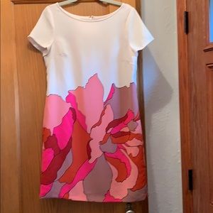 Floral and cream dress